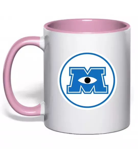 Чашка с цветной ручкой Корпорація монстрів Нежно розовый фото