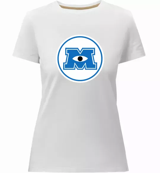 Женская премиум футболка Корпорація монстрів Белый фото