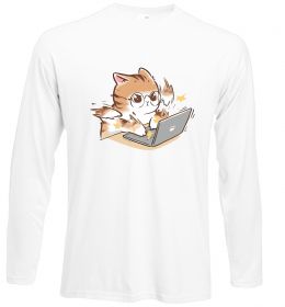 Лонгслив Котик з ноутбуком