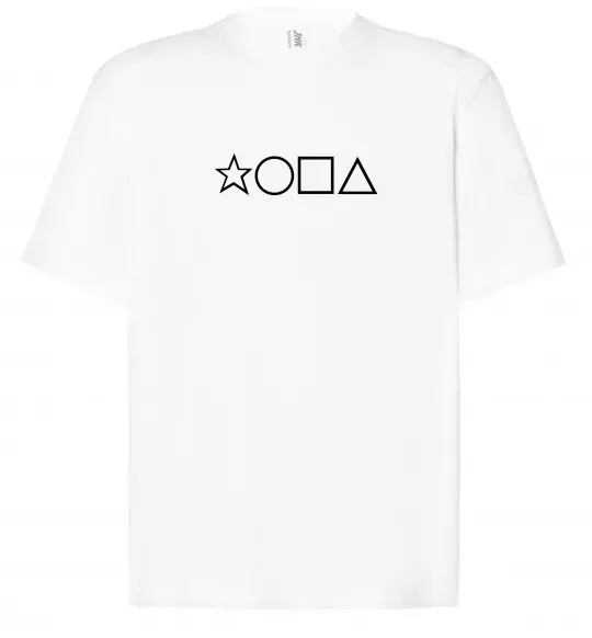 Футболка Оверсайз Фігури Білий фото