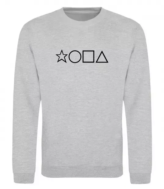 Світшот Фігури Сірий меланж фото