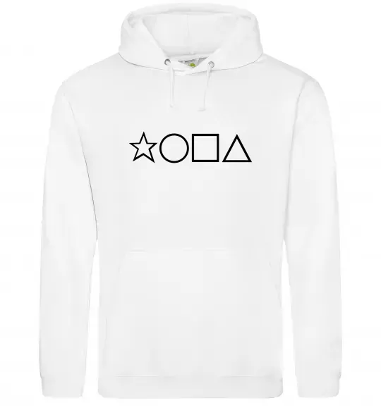 Мужская толстовка (худи) Фігури Белый фото