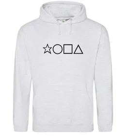 Мужская толстовка (худи) Фігури Серый меланж фото