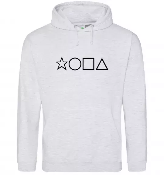 Жіноча толстовка (худі) Фігури Сірий меланж фото