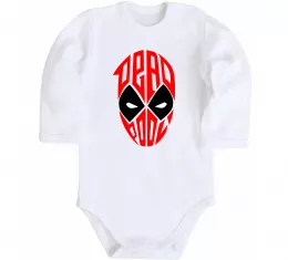 Детский боди Дедпул обличчя Белый фото