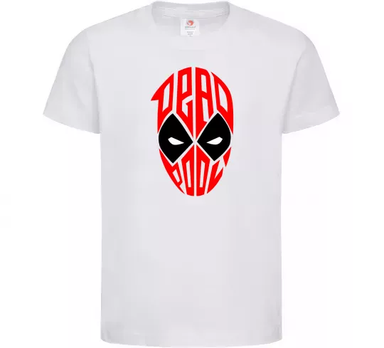 Детская футболка Дедпул обличчя Белый фото