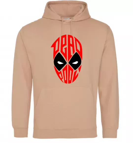 Женская толстовка (худи) Дедпул обличчя Песочный фото