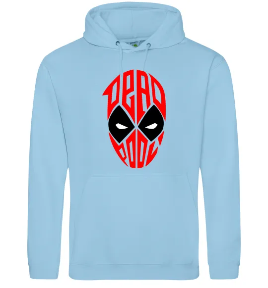 Жіноча толстовка (худі) Дедпул обличчя Блакитний фото