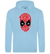 Жіноча толстовка (худі) Дедпул обличчя Блакитний фото