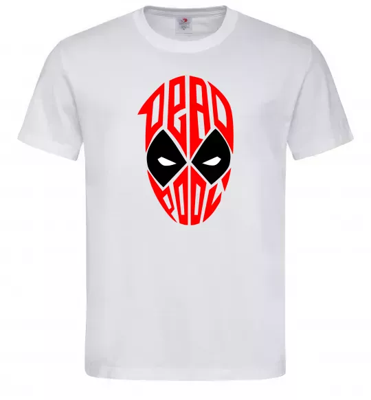 Мужская футболка Дедпул обличчя Белый фото