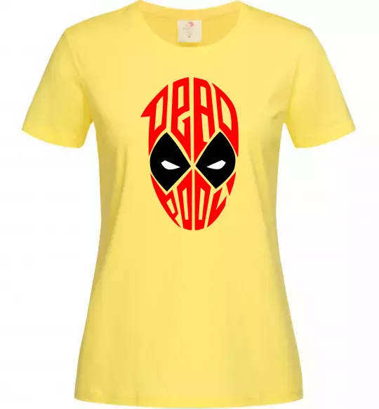 Жіноча футболка Дедпул обличчя Лимонний фото
