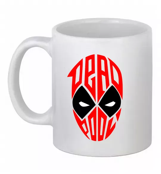 Чашка керамическая Дедпул обличчя Белый фото
