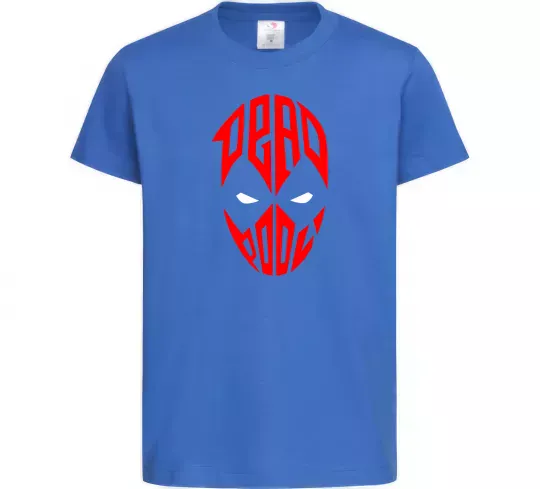 Детская футболка Дедпул обличчя Ярко-синий фото