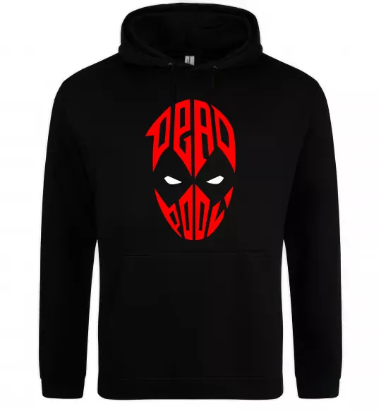 Женская толстовка (худи) Дедпул обличчя Черный фото