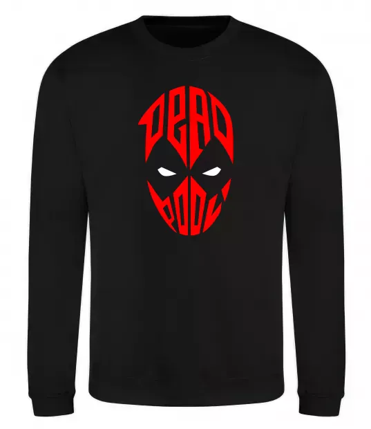 Світшот Дедпул обличчя Чорний фото