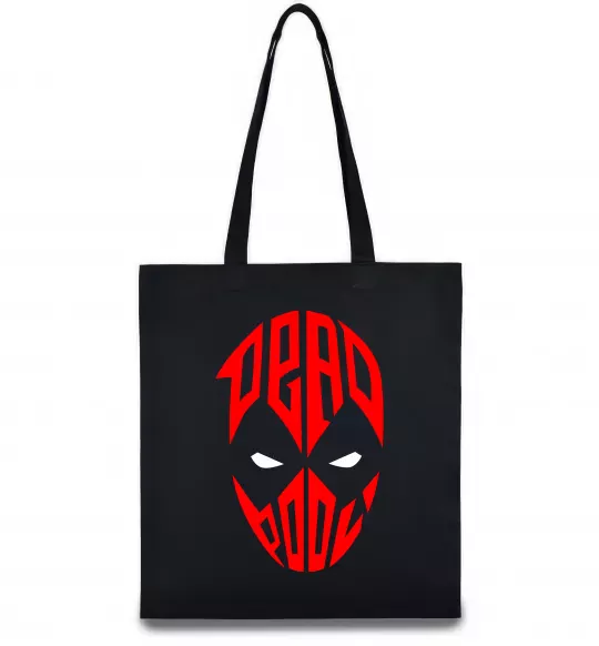 Еко-сумка Дедпул обличчя Чорний фото