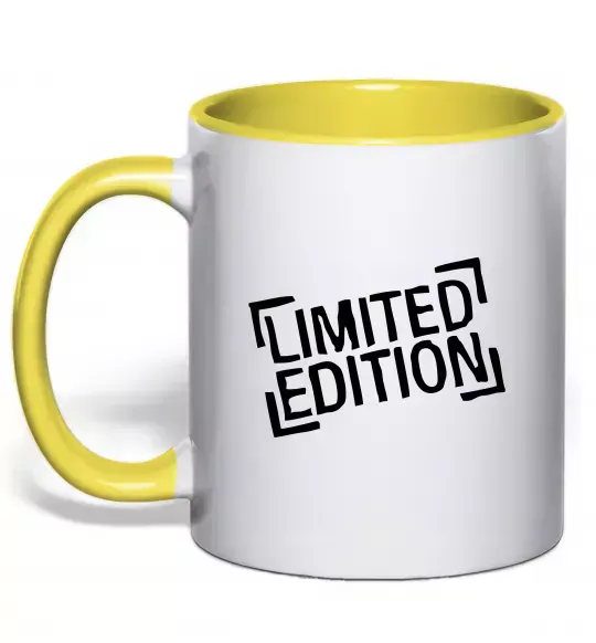 Чашка з кольоровою ручкою Limited edition Сонячно жовтий фото