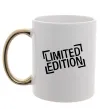 Чашка з кольоровою ручкою Limited edition Золото фото