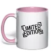 Чашка з кольоровою ручкою Limited edition Ніжно рожевий фото