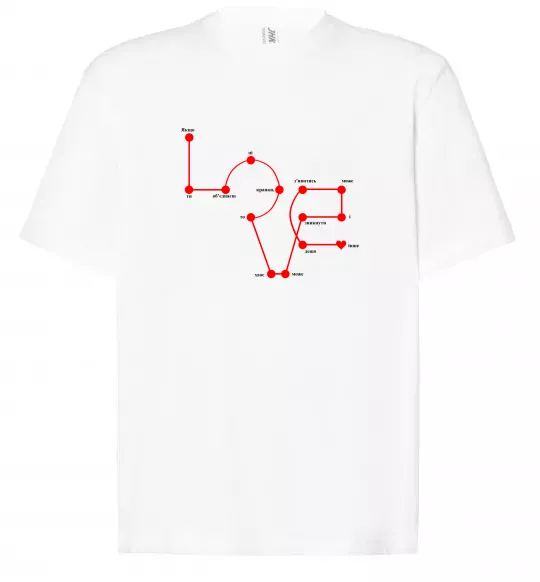 Футболка Оверсайз Love крапки Білий фото