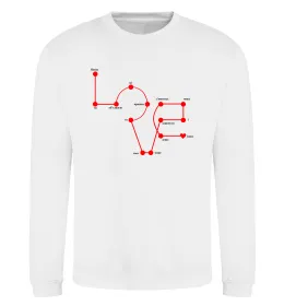 Свитшот Love крапки Белый фото