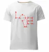 Мужская премиум футболка Love крапки Белый Мужская премиум футболка Love крапки Белый фото