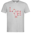 Мужская футболка Love крапки Серый Мужская футболка Love крапки Серый фото