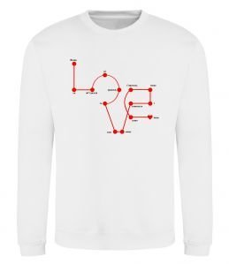 Свитшот Love крапки