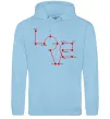 Мужская толстовка (худи) Love крапки Голубой фото