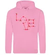Женская толстовка (худи) Love крапки Розовый фото