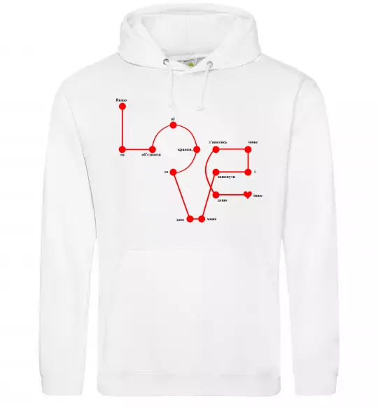 Жіноча толстовка (худі) Love крапки Білий фото