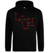 Мужская толстовка (худи) Love крапки Черный фото