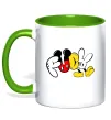 Чашка с цветной ручкой Mickey Fuck Лаймовый Чашка с цветной ручкой Mickey Fuck Лаймовый фото