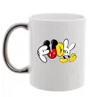 Чашка з кольоровою ручкою Mickey Fuck Срібло Чашка з кольоровою ручкою Mickey Fuck Срібло фото