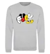 Світшот Mickey Fuck Сірий меланж фото