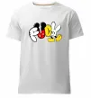 Чоловіча преміум футболка Mickey Fuck Білий Чоловіча преміум футболка Mickey Fuck Білий фото