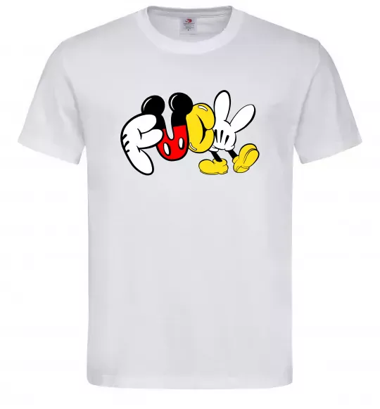 Чоловіча футболка Mickey Fuck Білий фото