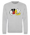 Свитшот Mickey Fuck Серый меланж фото