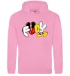 Чоловіча толстовка (худі) Mickey Fuck Рожевий фото