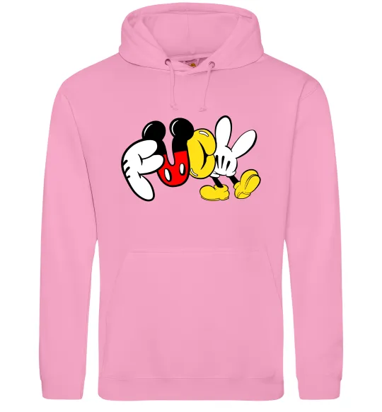 Жіноча толстовка (худі) Mickey Fuck Рожевий фото