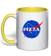 Чашка с цветной ручкой Pizza Nasa Солнечно желтый Чашка с цветной ручкой Pizza Nasa Солнечно желтый фото