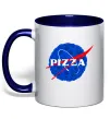 Чашка с цветной ручкой Pizza Nasa Глубокий темно-синий Чашка с цветной ручкой Pizza Nasa Глубокий темно-синий фото