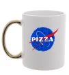 Чашка с цветной ручкой Pizza Nasa Золото Чашка с цветной ручкой Pizza Nasa Золото фото