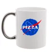 Чашка с цветной ручкой Pizza Nasa Серебро Чашка с цветной ручкой Pizza Nasa Серебро фото