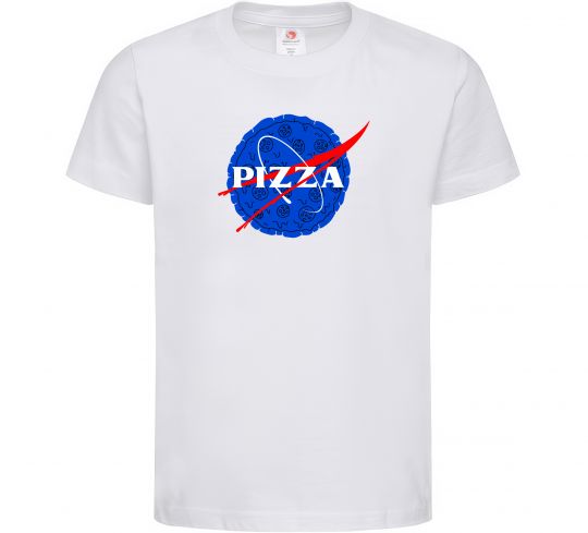 Дитяча футболка Pizza Nasa Білий фото