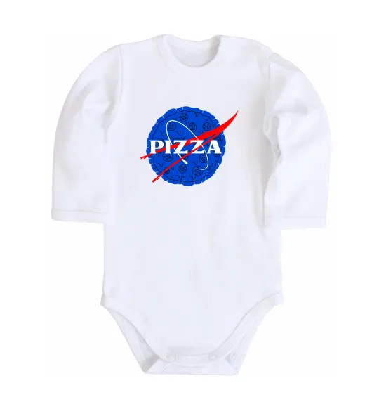 Детский боди Pizza Nasa Белый фото