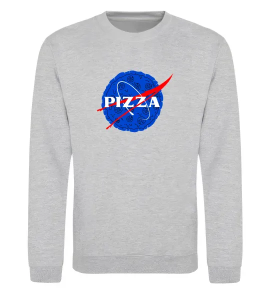 Свитшот Pizza Nasa Серый меланж фото