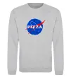 Свитшот Pizza Nasa Серый меланж фото