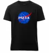 Мужская премиум футболка Pizza Nasa Черный фото
