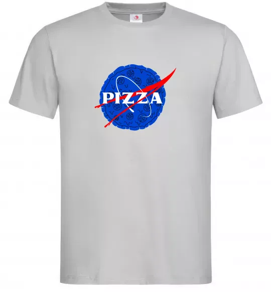 Чоловіча футболка Pizza Nasa Сірий фото